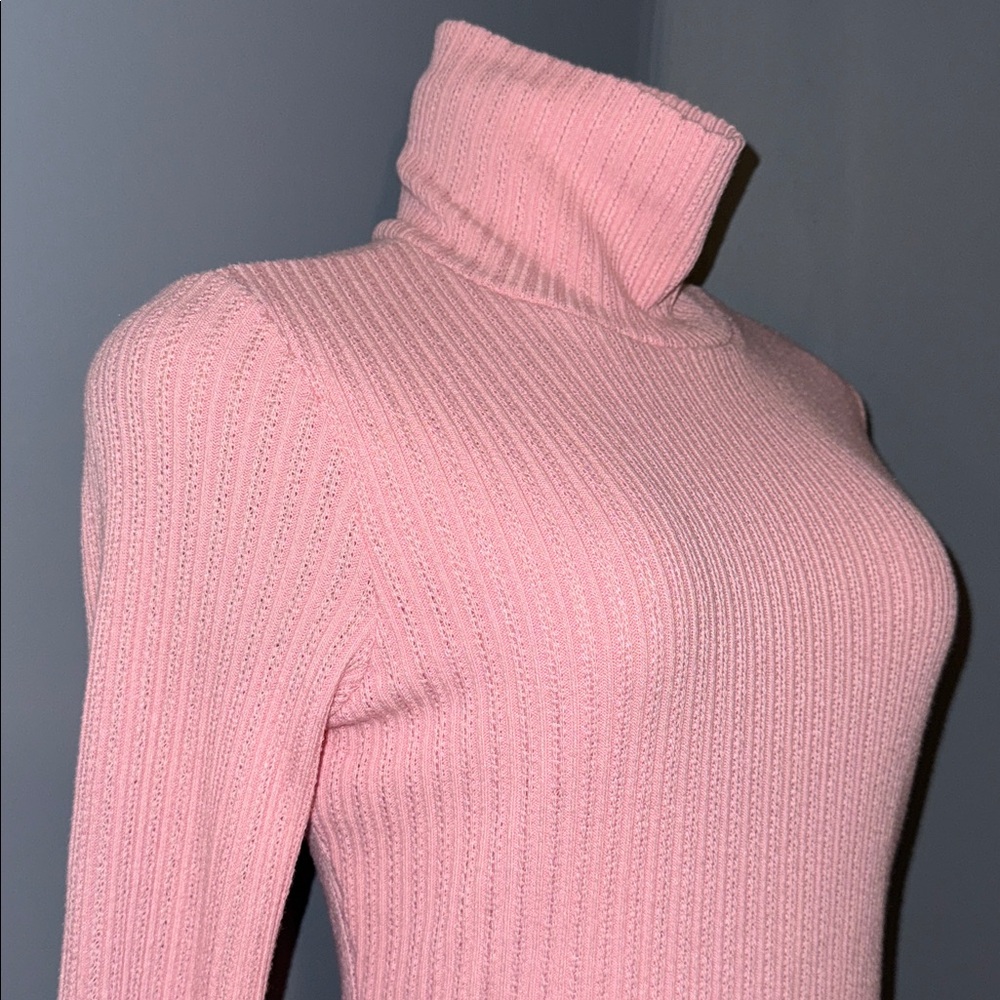 Stylish Fashion Nova Pink Turtleneck Mini Dress - Size Large - Picture 2 of 5